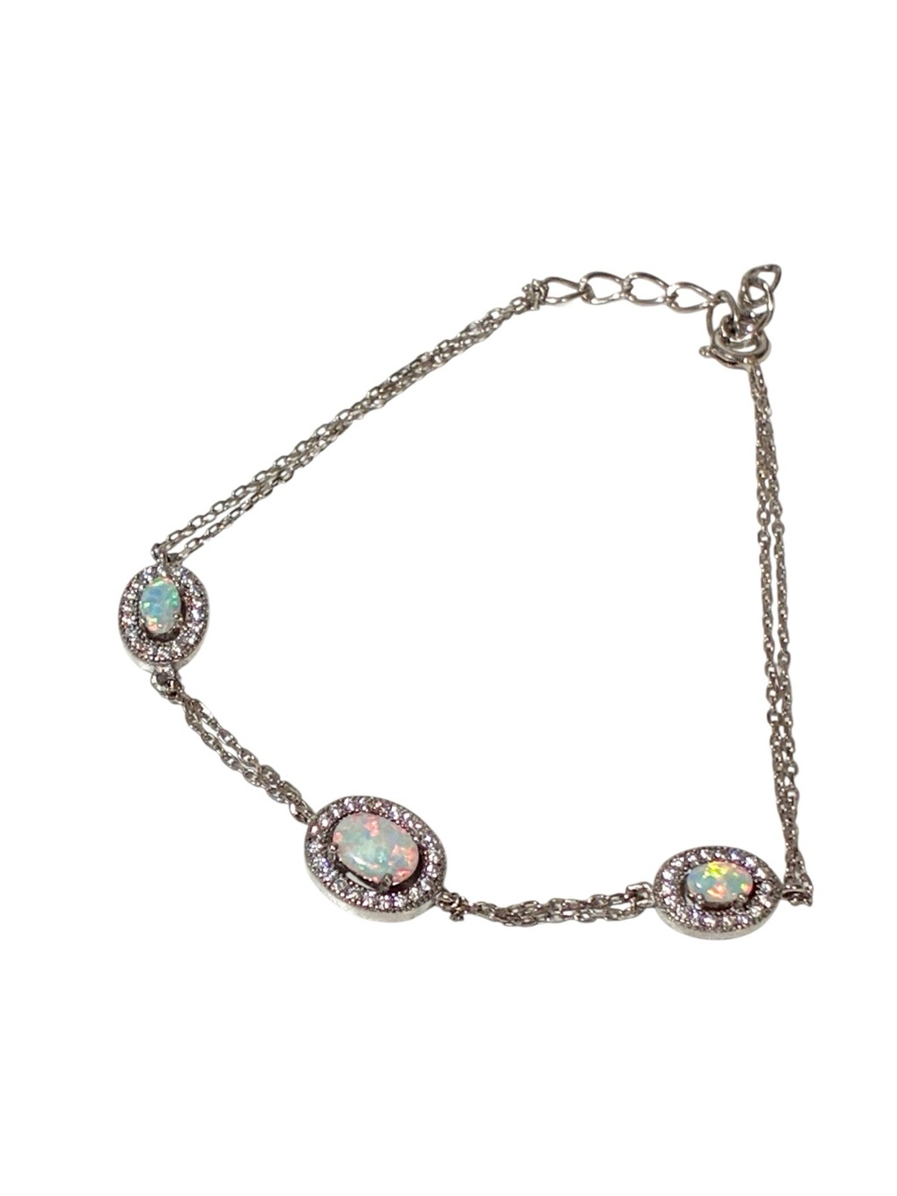 925‎ Sterling Silver CZ Stone Dainty Tennis Bracelet